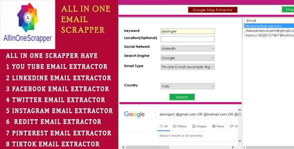 AllINONE Email Extractor And Scraper